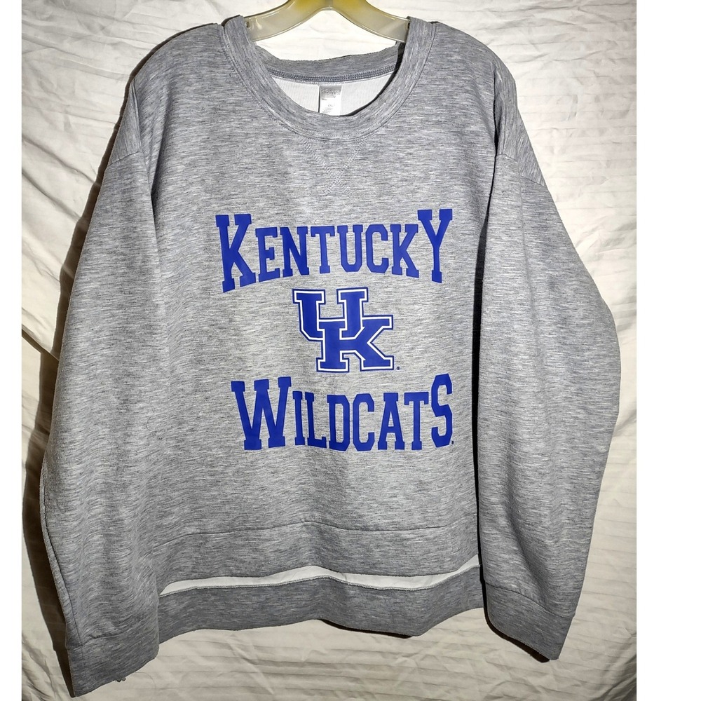 Sideline Apparel Kentucky Wildcats Crewneck Sweatshirt Gray‎ Women's 2XL